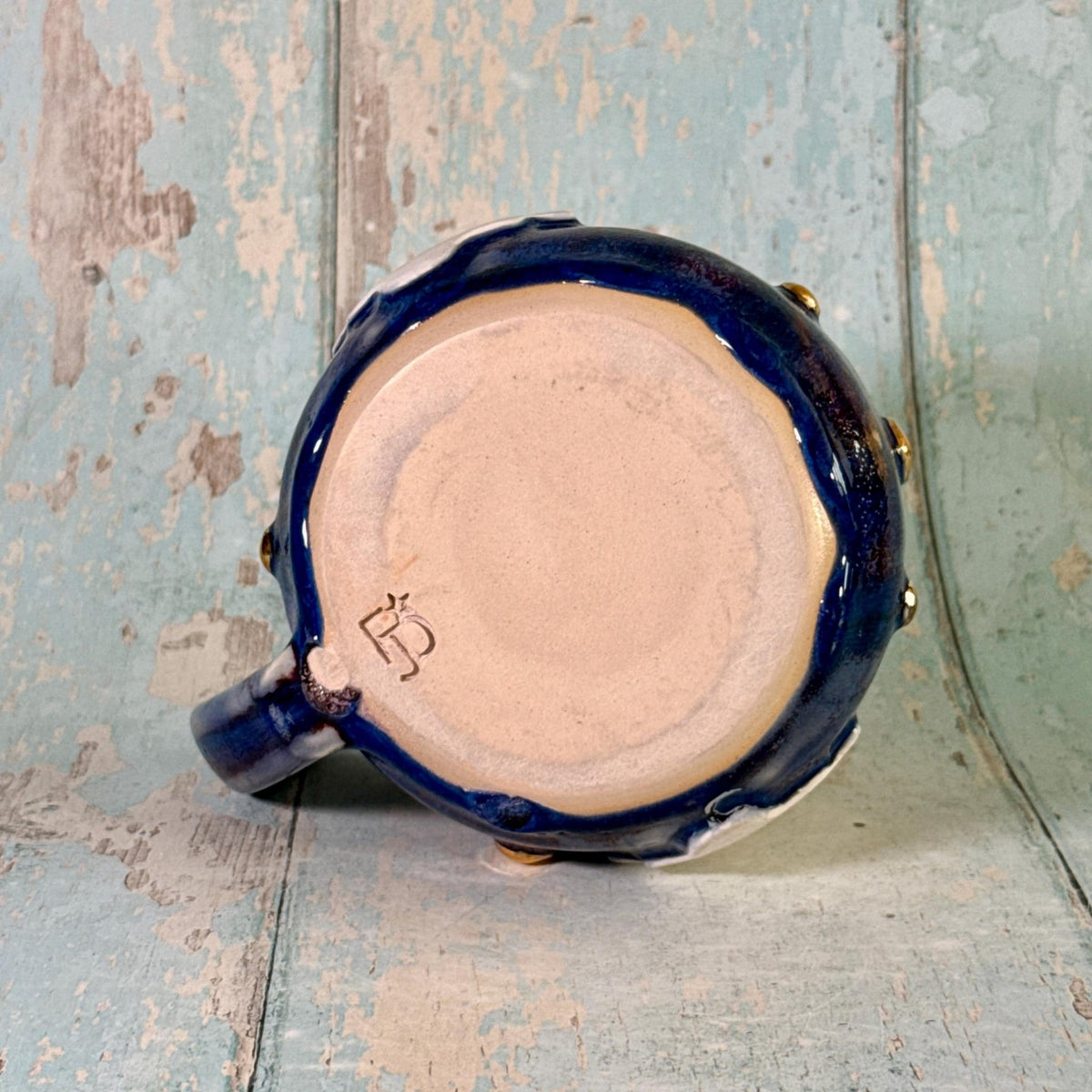 Purple Ghost Mug, Handmade Ceramic Cup, Spooky Halloween Mug - FJD Ceramics