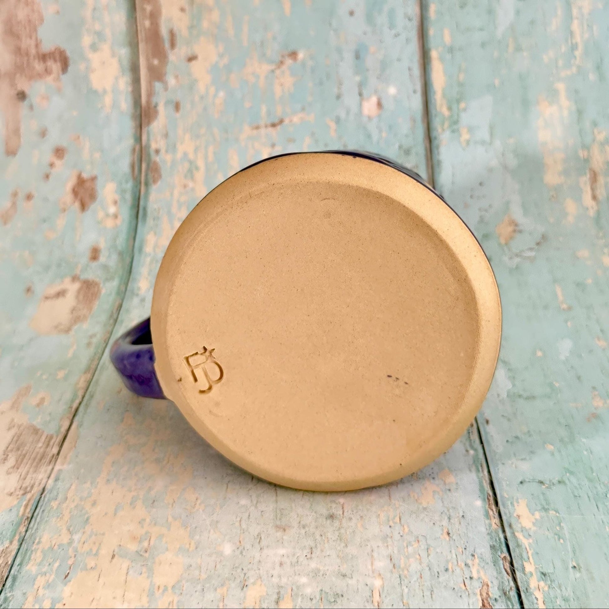 Purple Ghost Mug, Handmade Ceramic Cup, Spooky Halloween Mug - FJD Ceramics