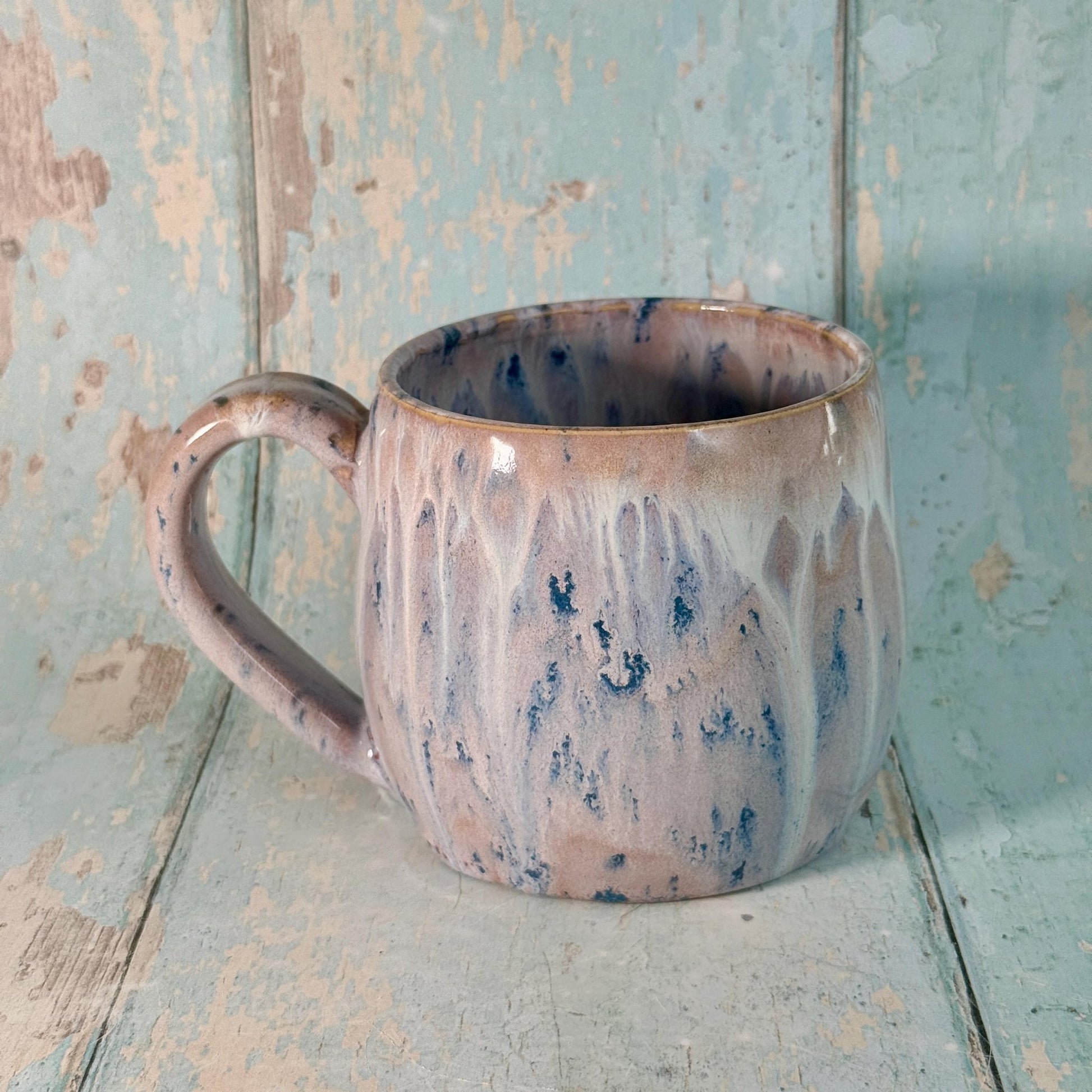 Purple Gold Star Mug, Handmade Ceramic Mug - FJD Ceramics