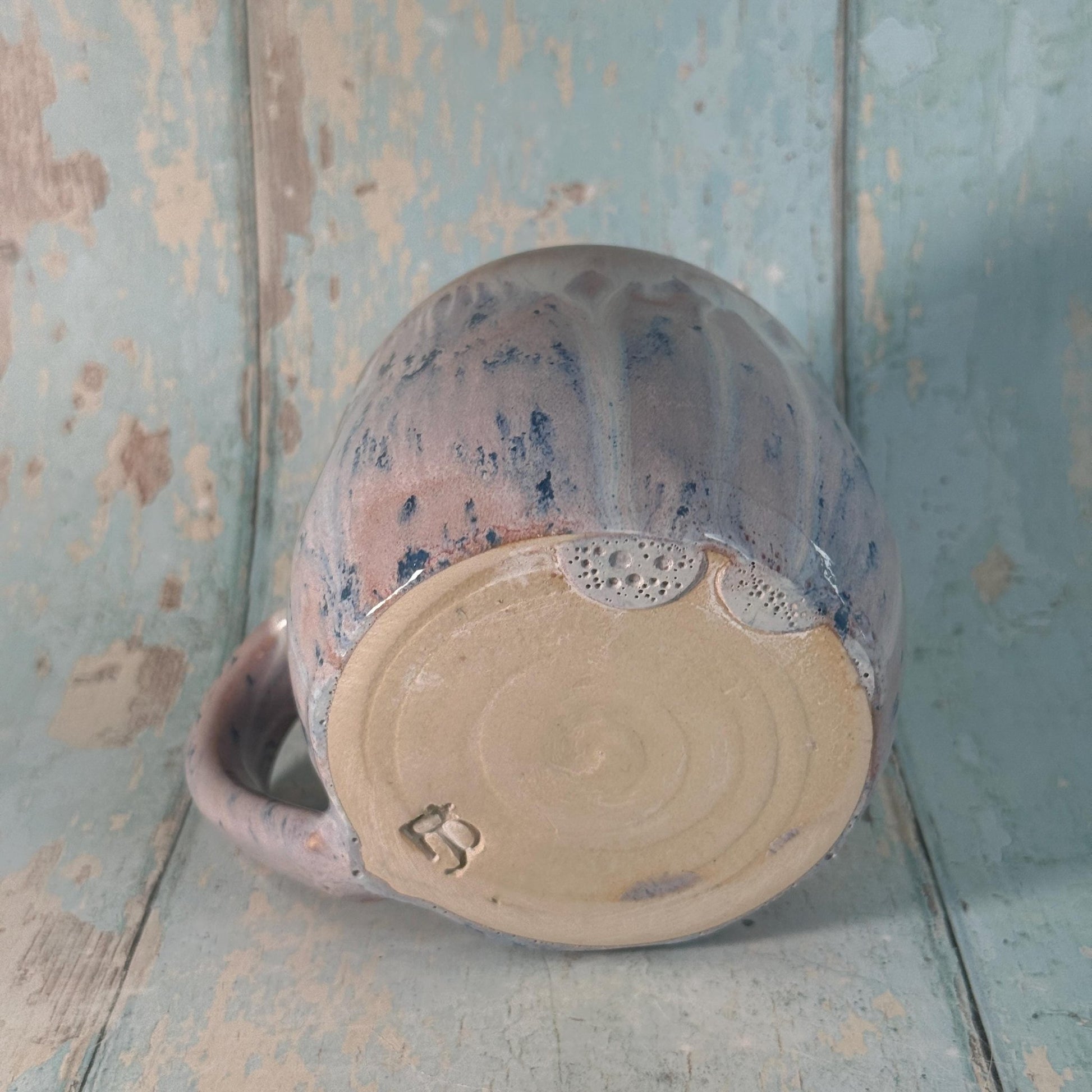 Purple Gold Star Mug, Handmade Ceramic Mug - FJD Ceramics