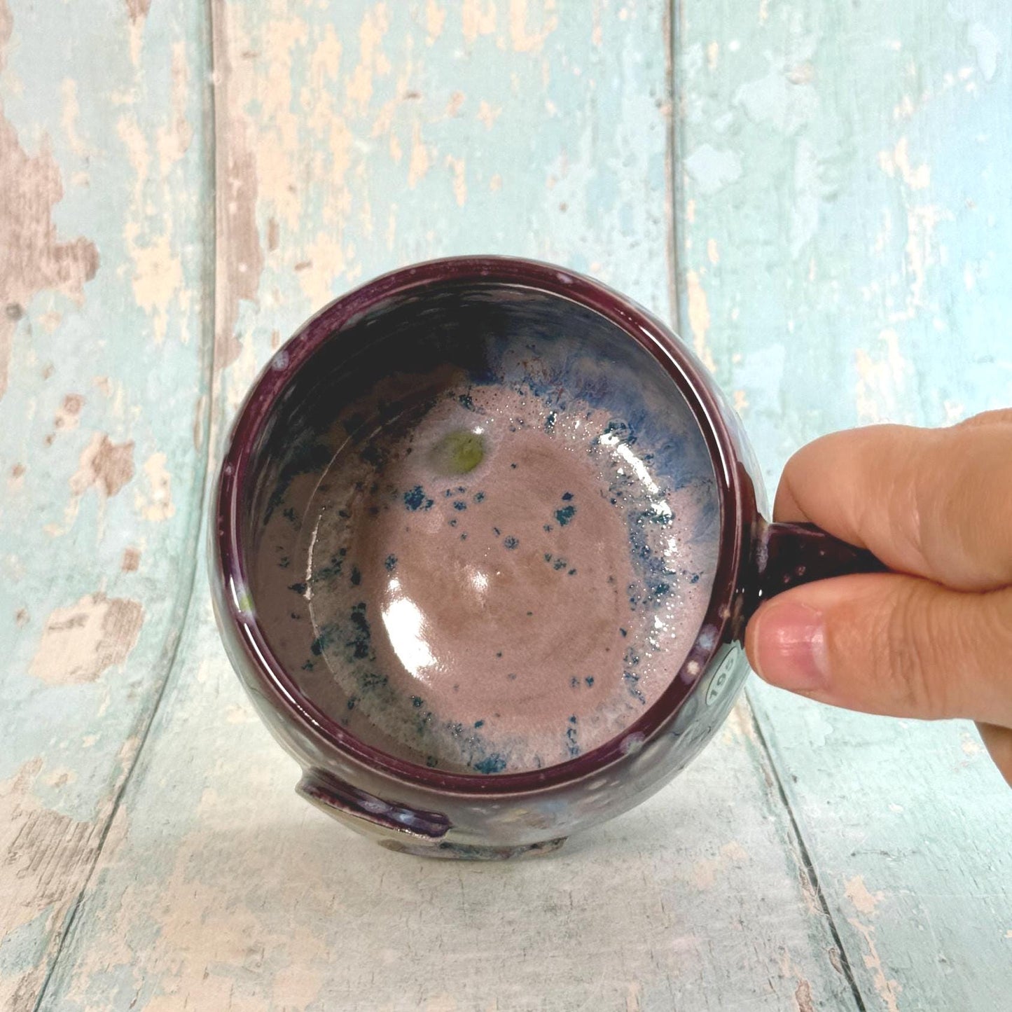 Purple Moon Celestial Mug, Large Ceramic Cup - FJD Ceramics