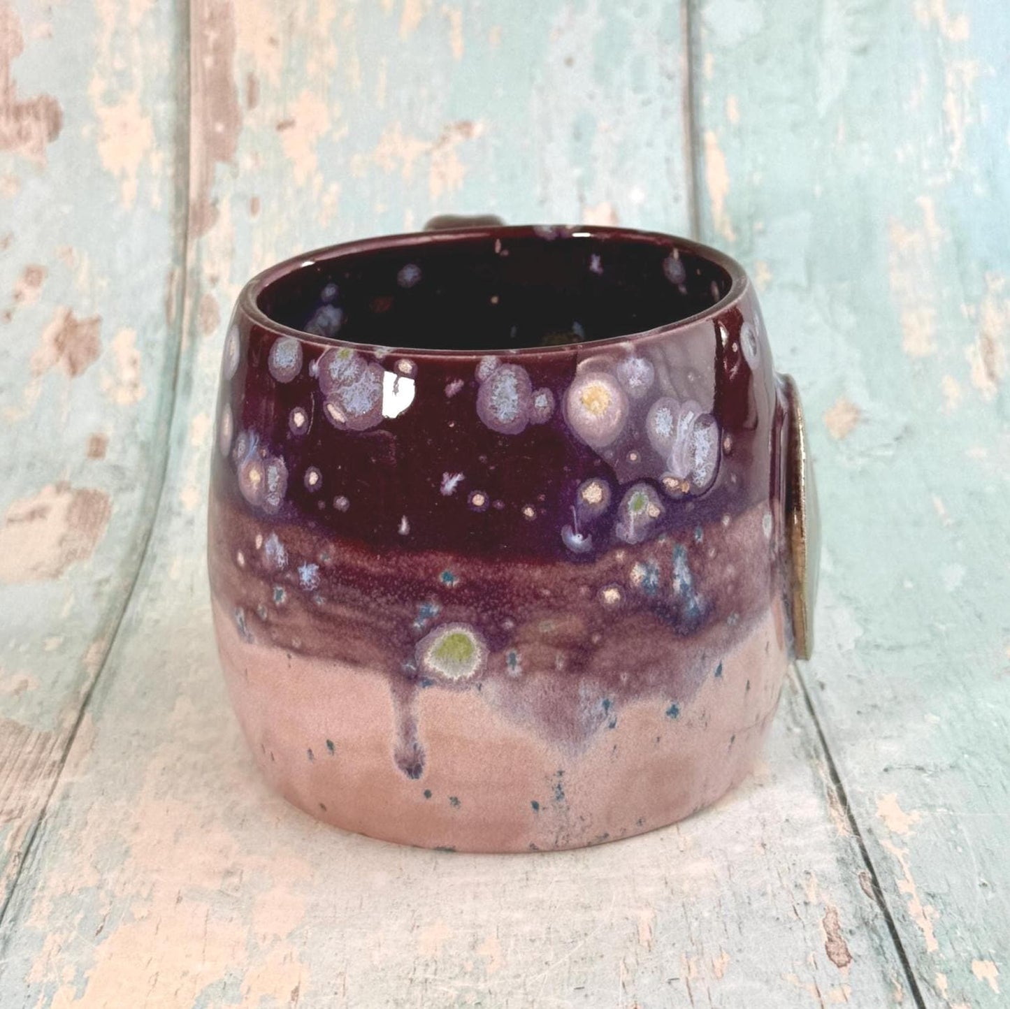 Purple Moon Celestial Mug, Large Ceramic Cup - FJD Ceramics