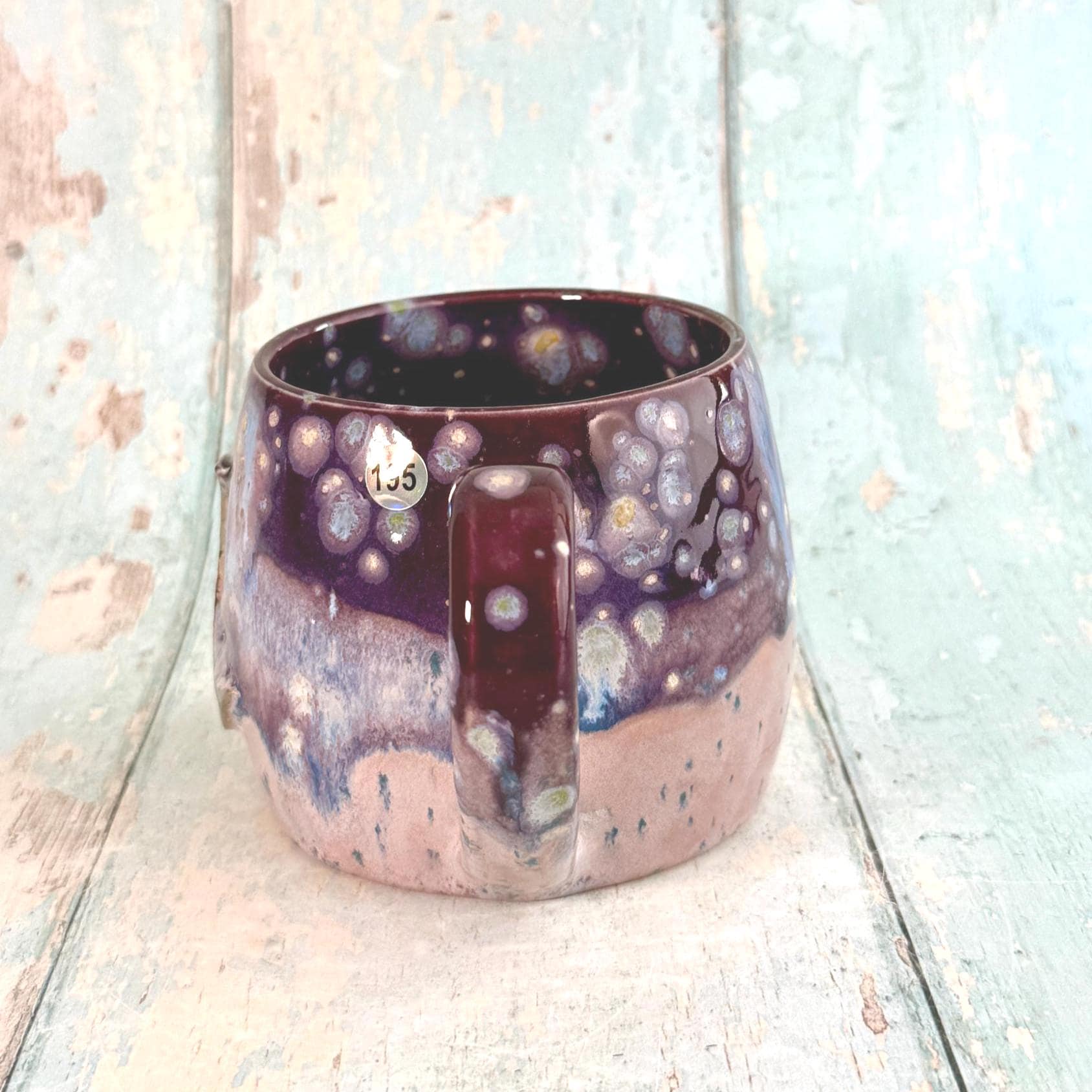 Purple Moon Celestial Mug, Large Ceramic Cup - FJD Ceramics