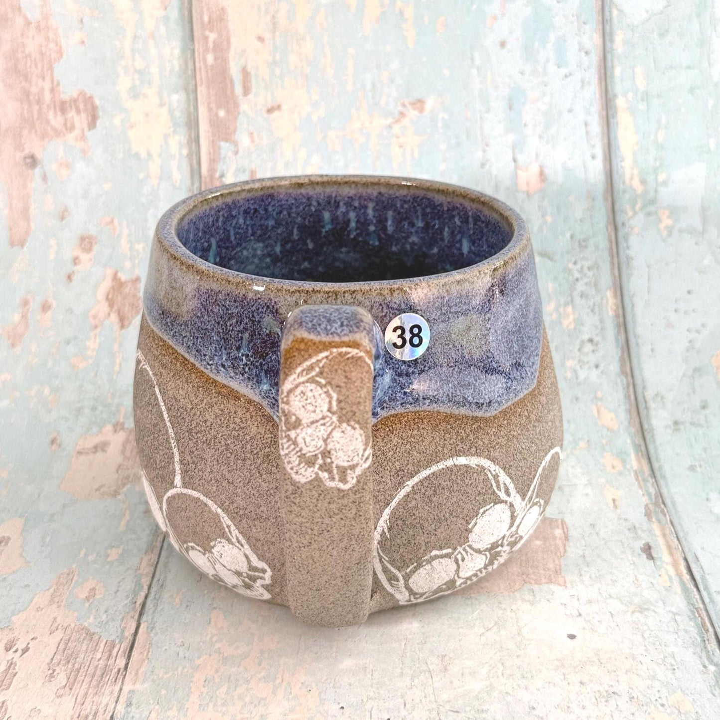 Purple Skull Mug, Handmade Ceramic Cup - FJD Ceramics