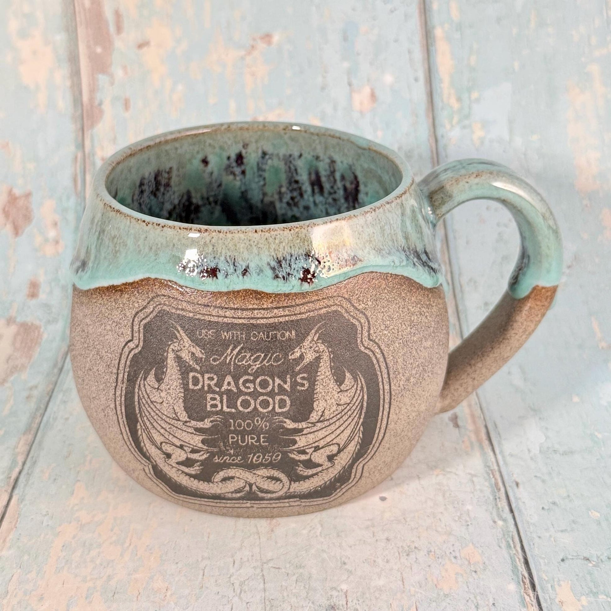 Red and Green Halloween Spooky Dragon Blood Mug - FJD Ceramics