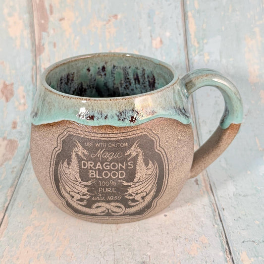 Red and Green Halloween Spooky Dragon Blood Mug - FJD Ceramics