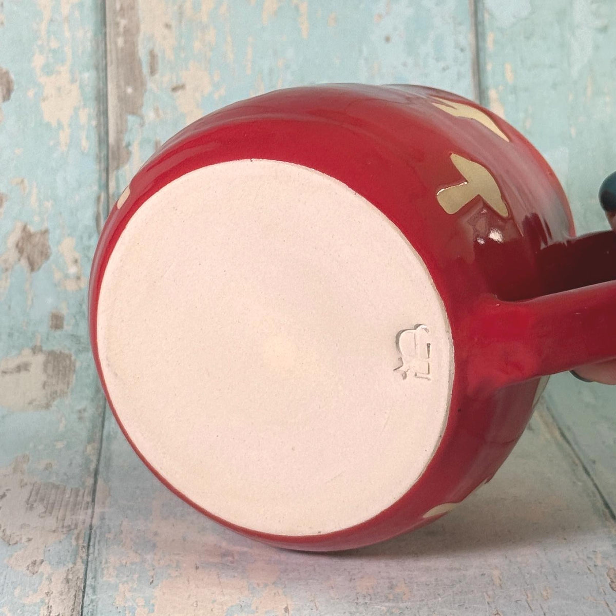Red Mushroom Mug, Handmade Ceramic Cup - FJD Ceramics