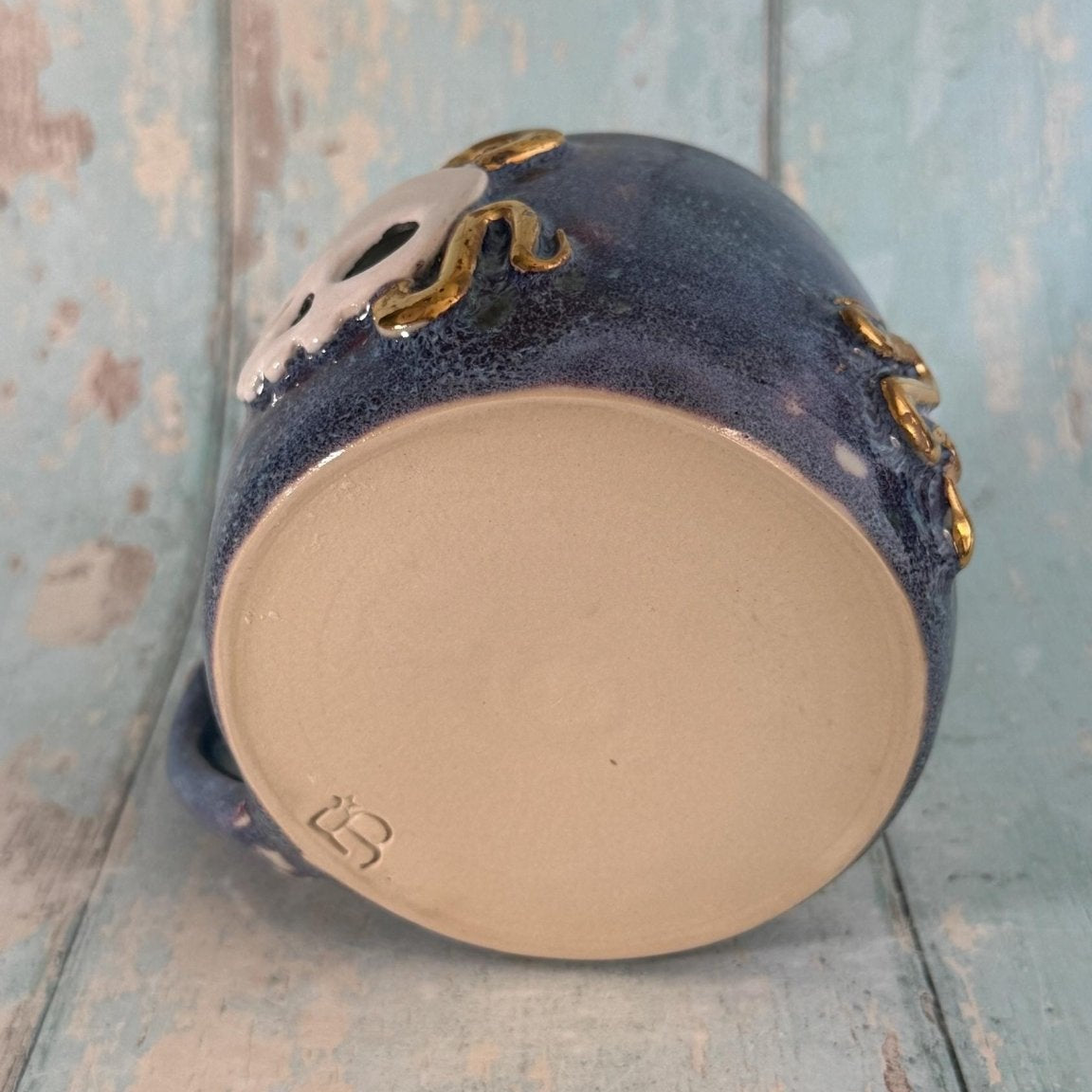 Skull and Snake Mug, Handmade Ceramic Cup - FJD Ceramics