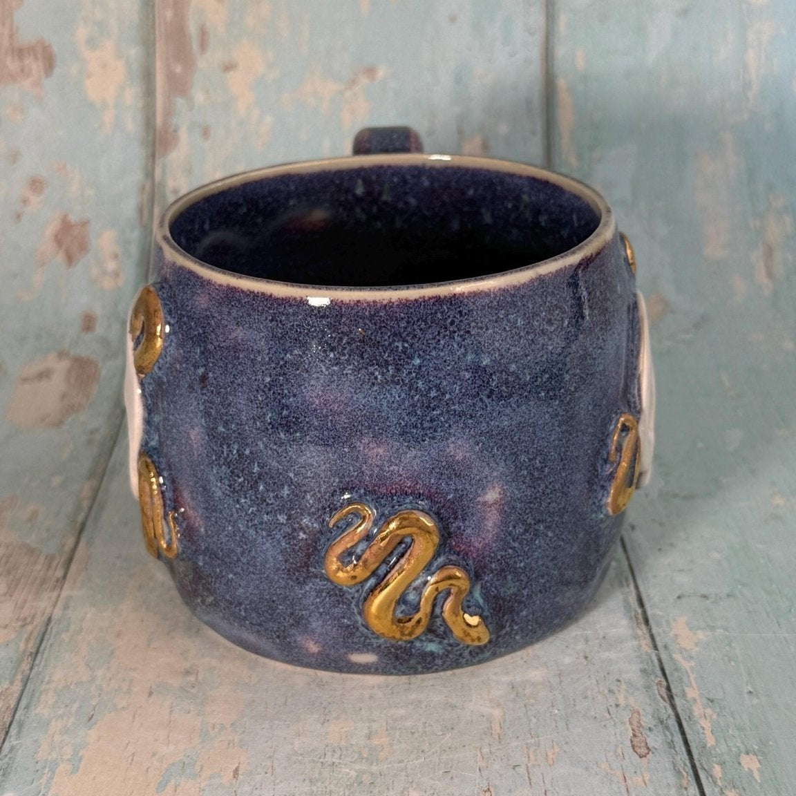Skull and Snake Mug, Handmade Ceramic Cup - FJD Ceramics