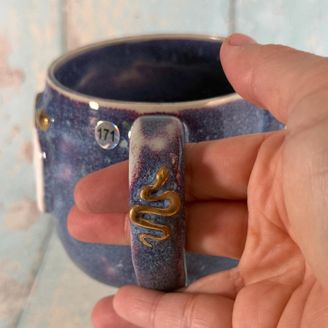 Skull and Snake Mug, Handmade Ceramic Cup - FJD Ceramics
