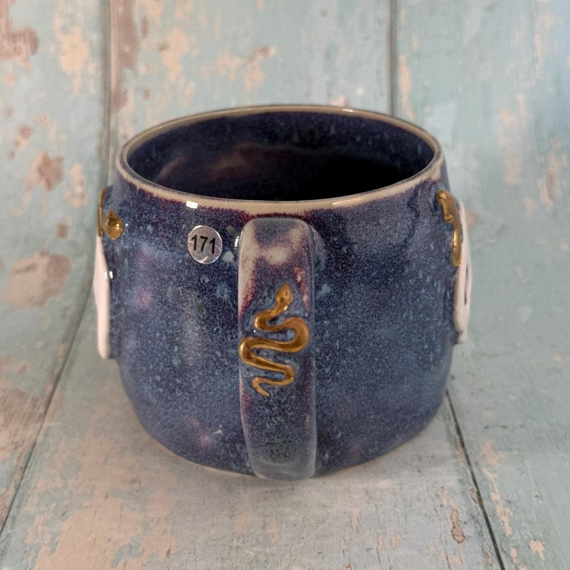 Skull and Snake Mug, Handmade Ceramic Cup - FJD Ceramics