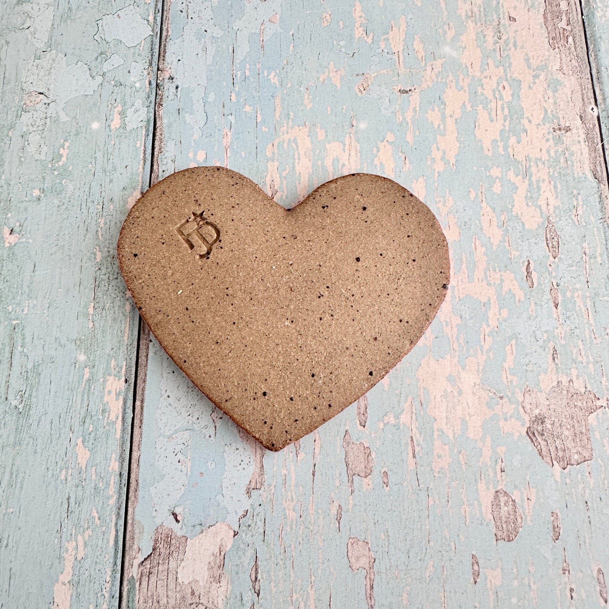 Small Pink Heart Ring Dish, Handmade Ceramic Pot - FJD Ceramics