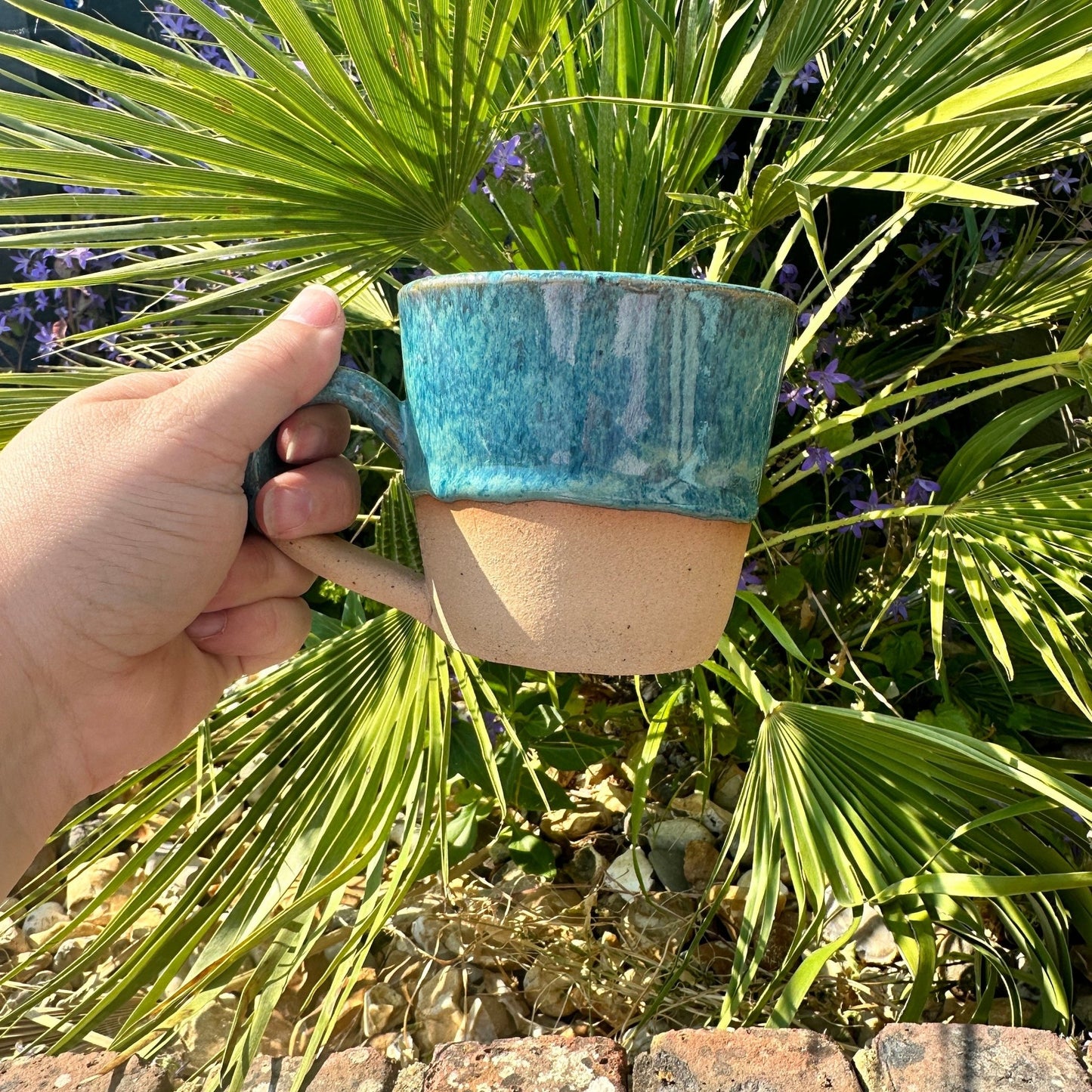 Turquoise Ceramic Mug, Handmade Cup - FJD Ceramics