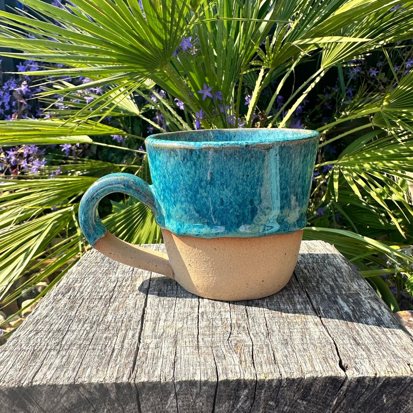 Turquoise Ceramic Mug, Handmade Cup - FJD Ceramics