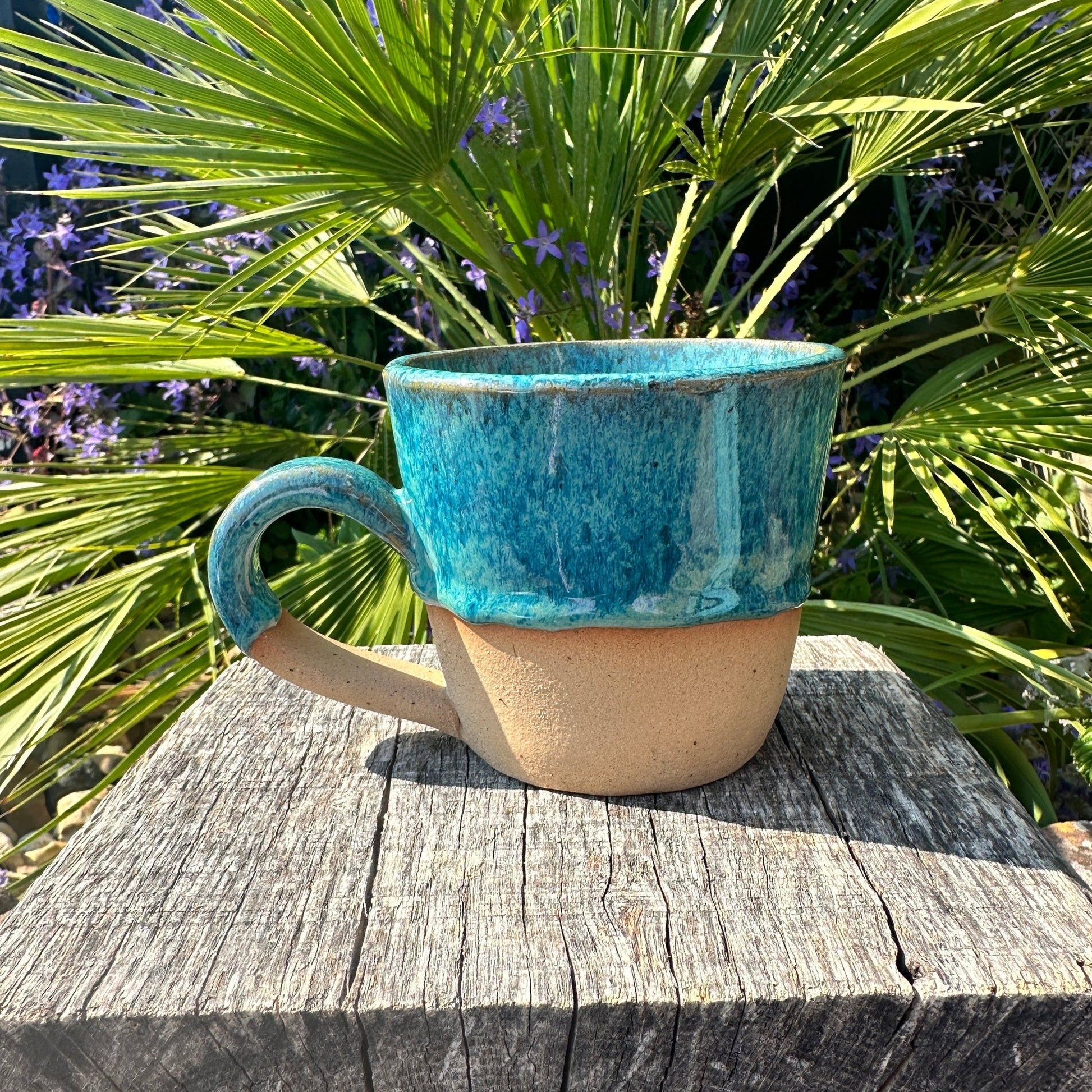 Turquoise Ceramic Mug, Handmade Cup - FJD Ceramics