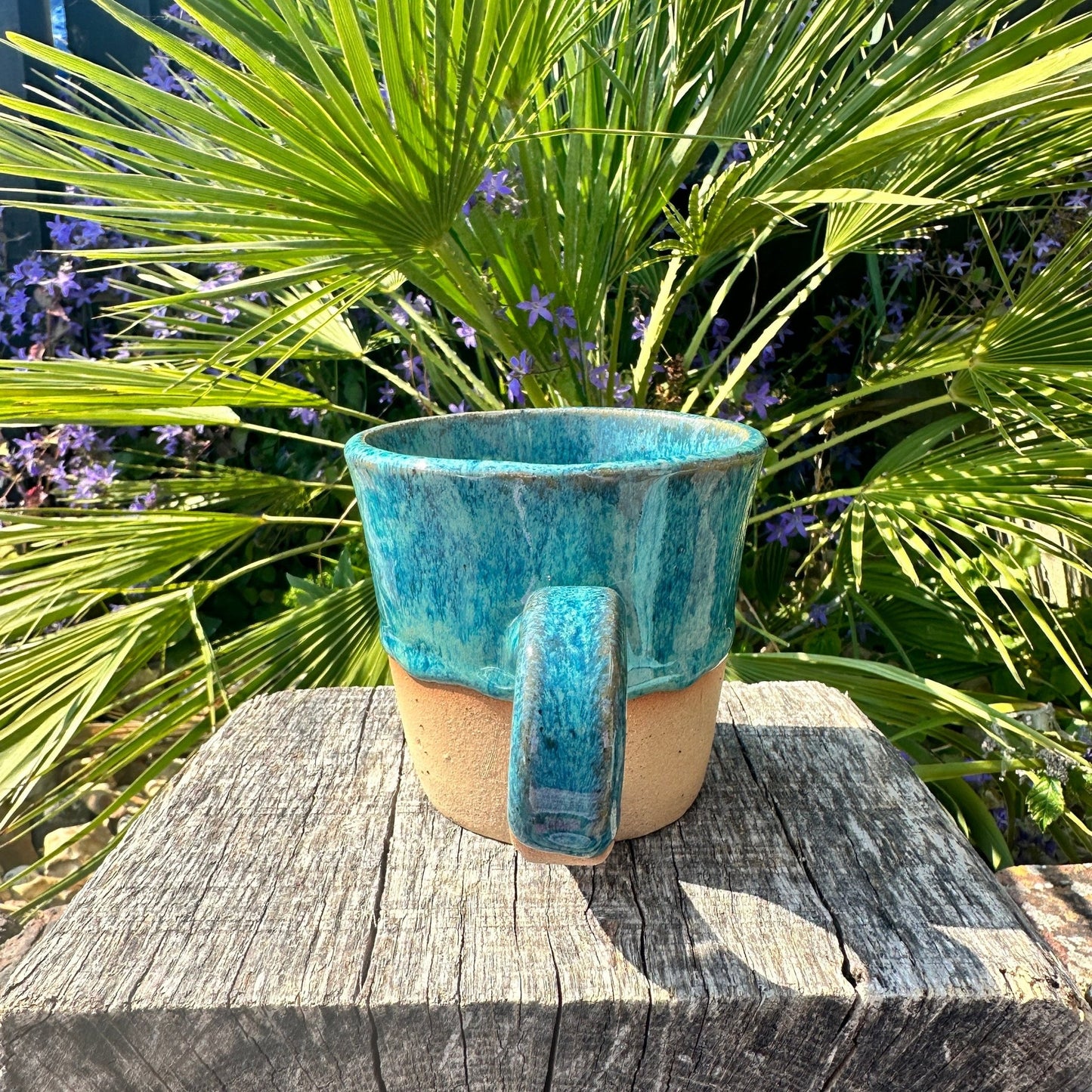 Turquoise Ceramic Mug, Handmade Cup - FJD Ceramics