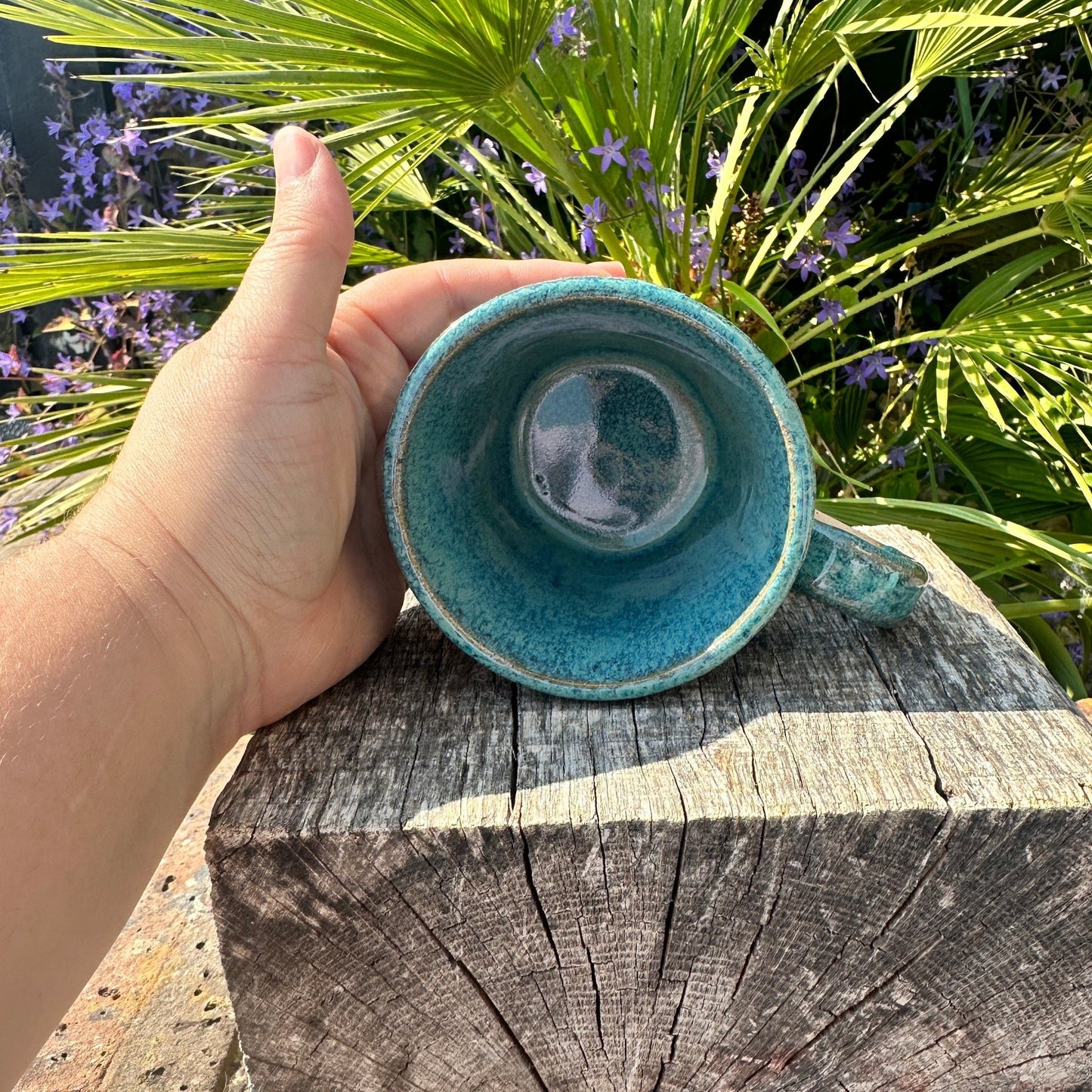 Turquoise Ceramic Mug, Handmade Cup - FJD Ceramics