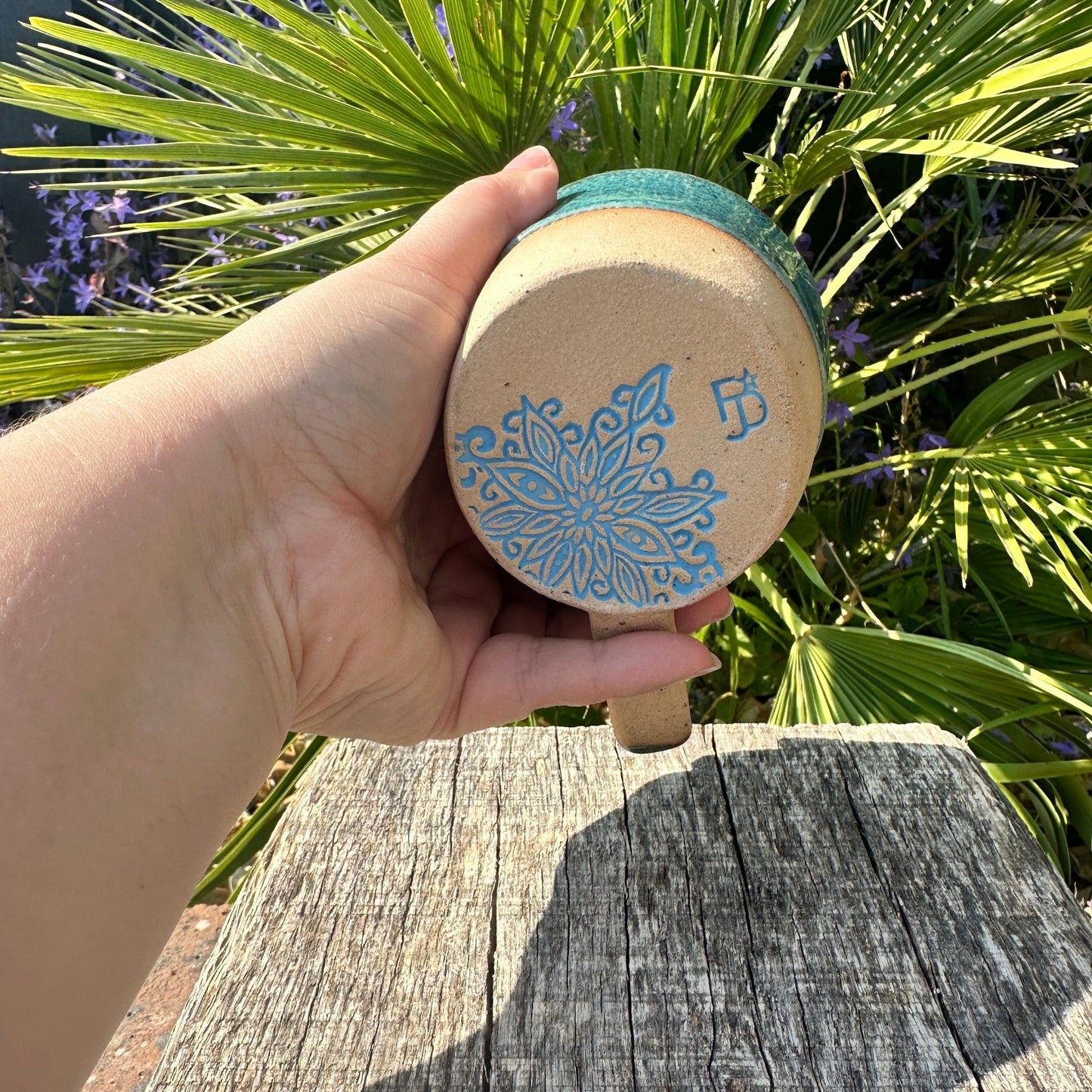 Turquoise Ceramic Mug, Handmade Cup - FJD Ceramics