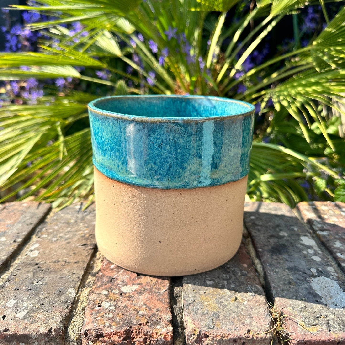 Turquoise Ceramic Planter, Indoor Plant Pot - FJD Ceramics