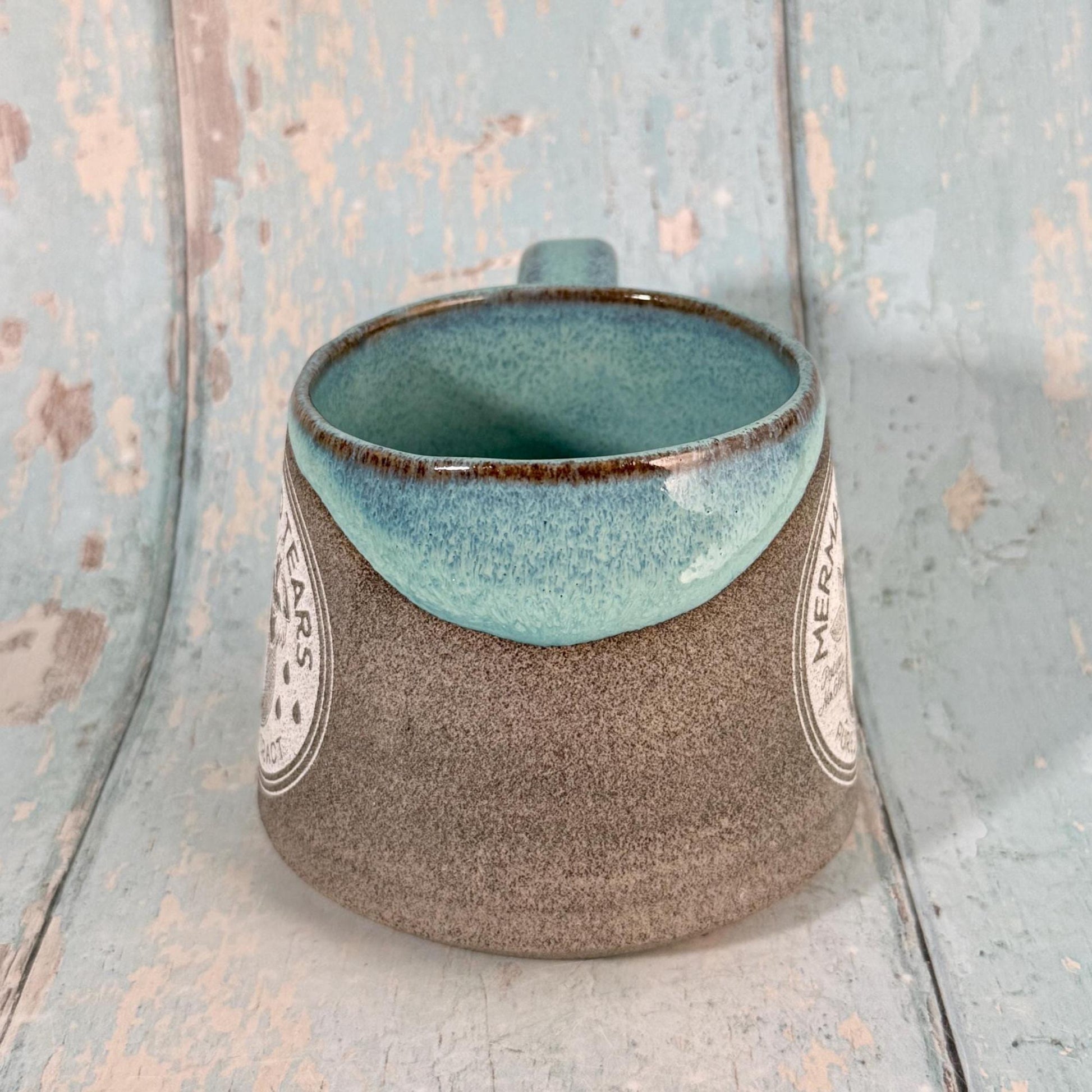 Turquoise "Mermaid Tears" Label Mug Halloween Spooky Season Cup - FJD Ceramics