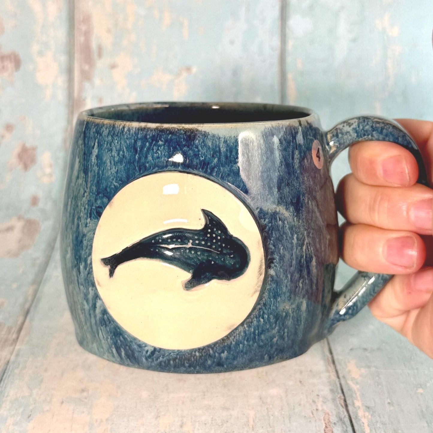 Whale Shark Mug, Large Ceramic Cup - FJD Ceramics