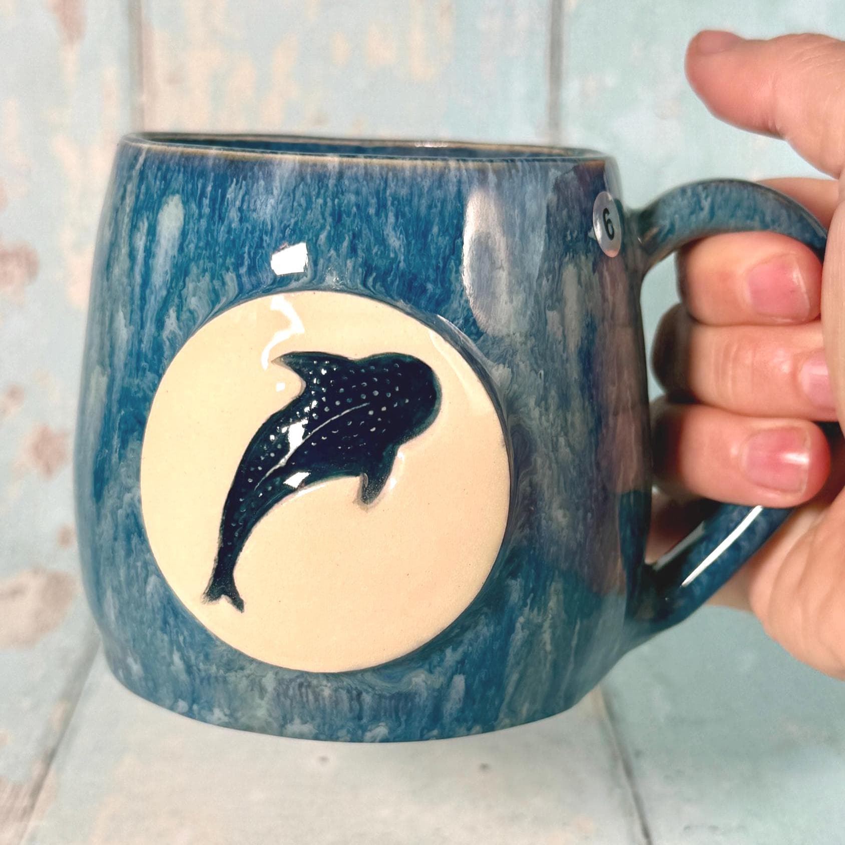Whale Shark Mug, Large Ceramic Cup - FJD Ceramics