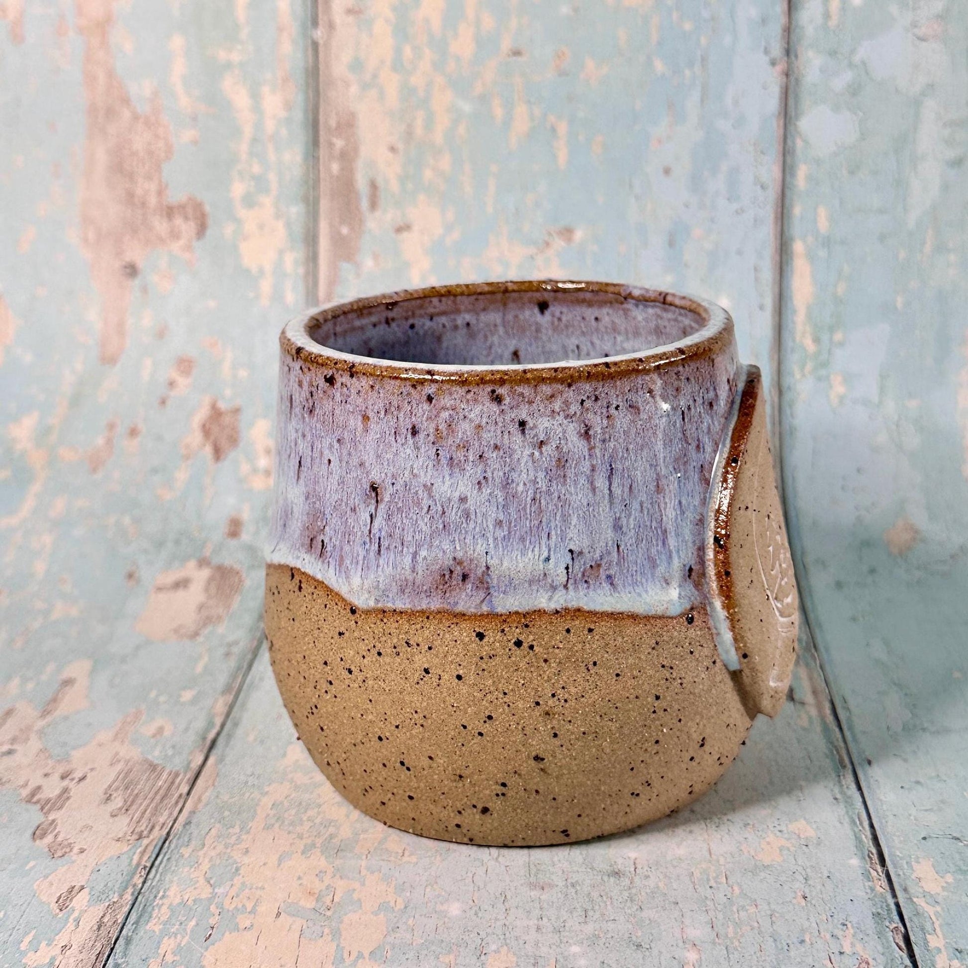 White Christmas Snow Globe Mug, Handmade Ceramic Cup - FJD Ceramics