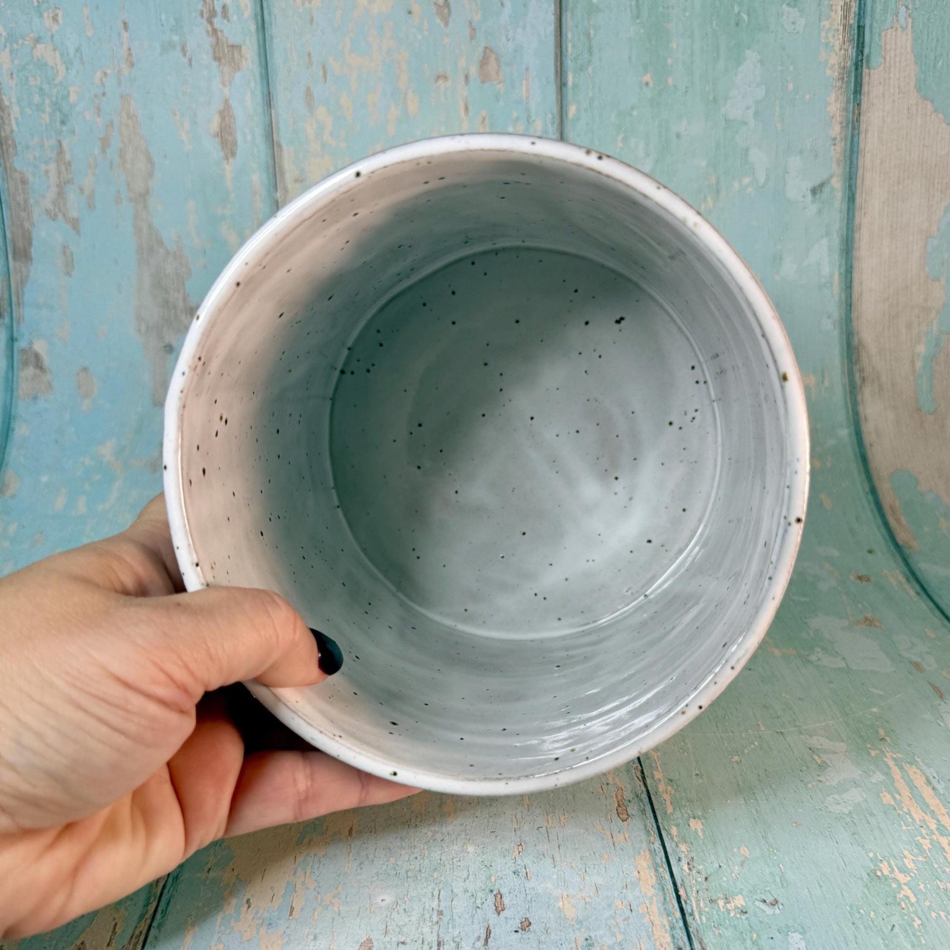 White Moon and Star Planter, Ceramic Plant Pot - FJD Ceramics