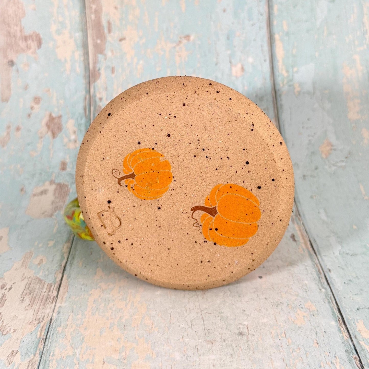 Yellow and Orange Halloween Rotten Pumpkin Witch Label Mug, Spooky Season Cup - FJD Ceramics