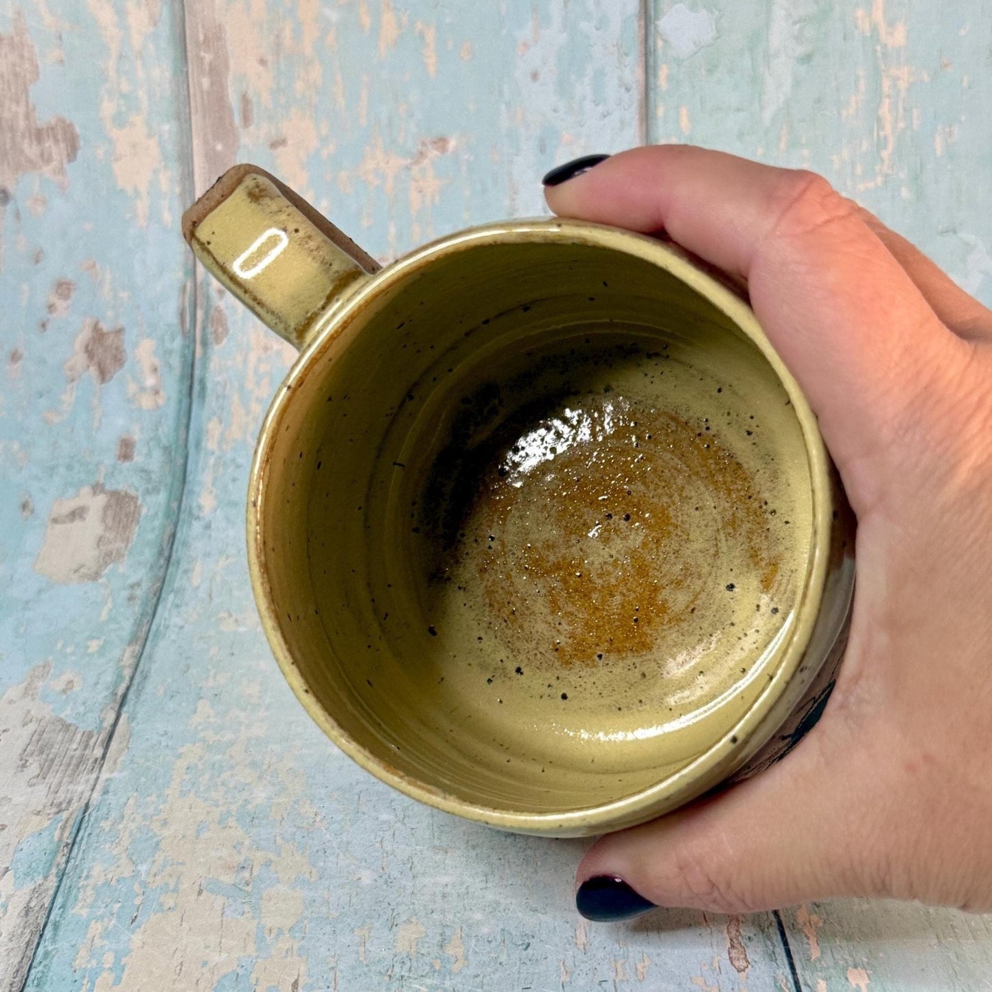 Yellow Bee Mug, Large Ceramic Cup - FJD Ceramics