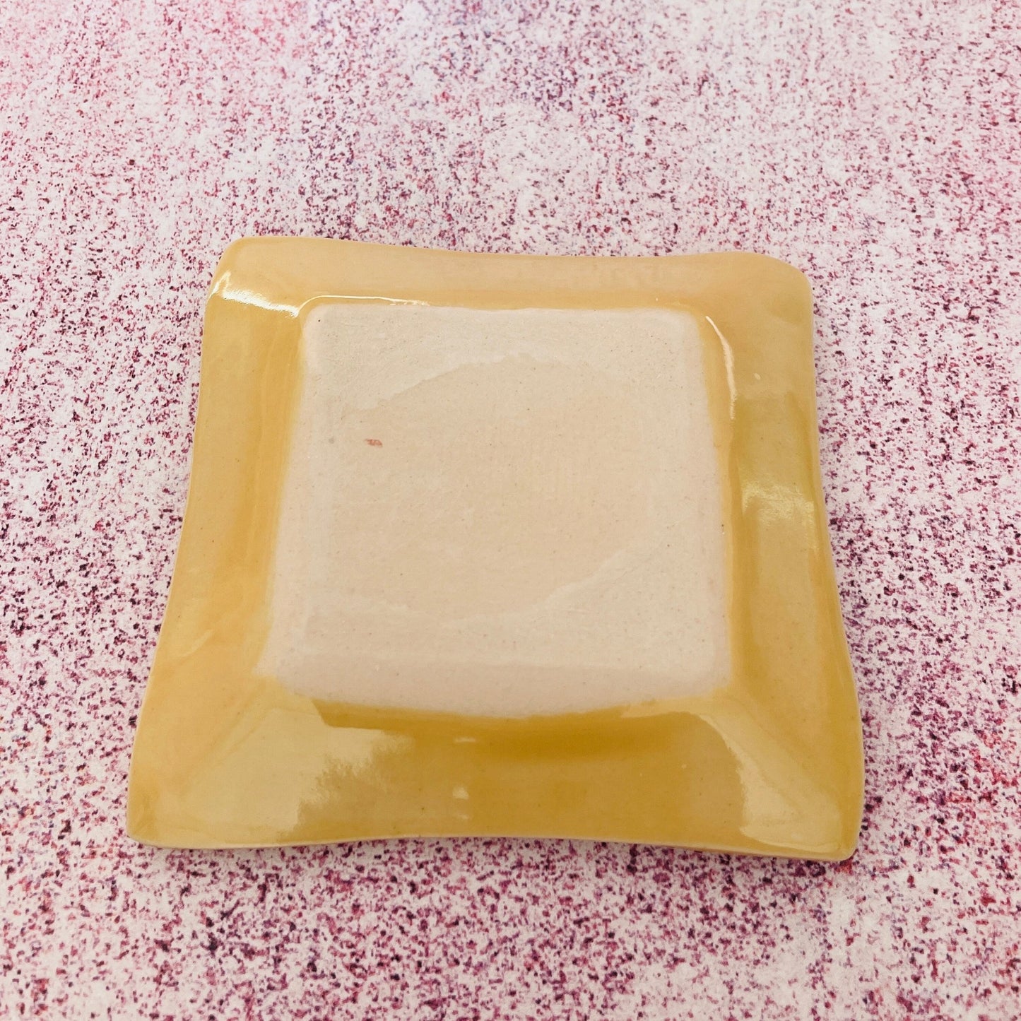 Yellow Ceramic Dish, Tea Bag Holder - FJD Ceramics