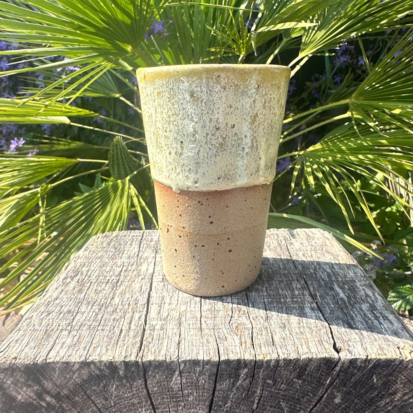 Yellow Ceramic Tumbler, Handmade Modern Cup - FJD Ceramics